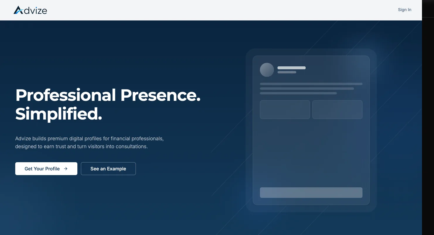 Advize screenshot
